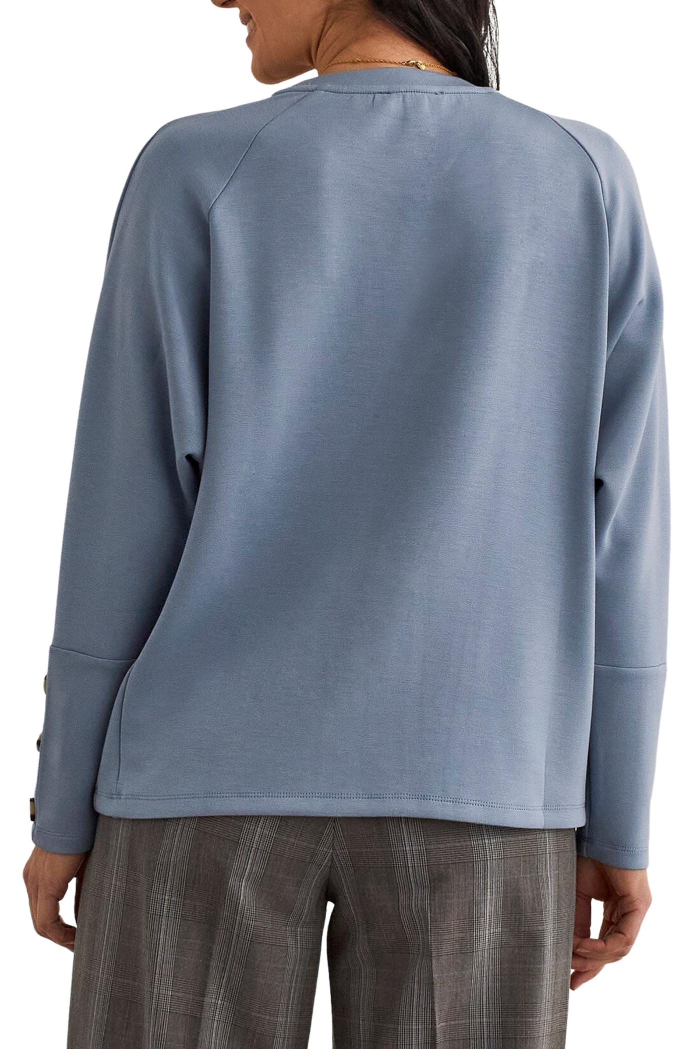 Crew Neck Long Sleeve with Sleeve Buttons