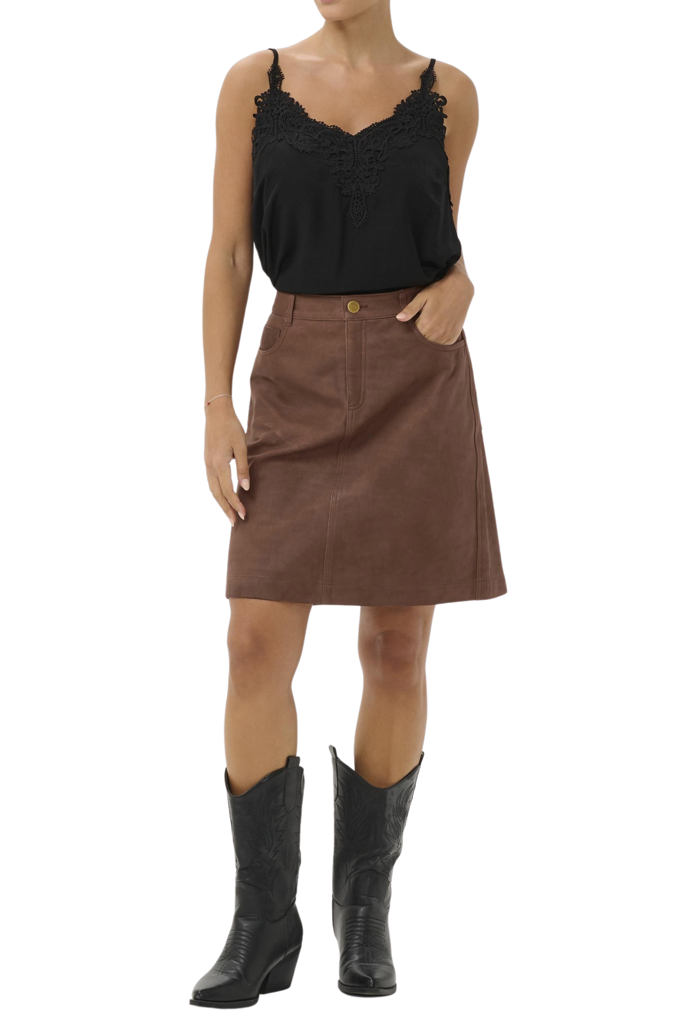 Lond Suede Skirt