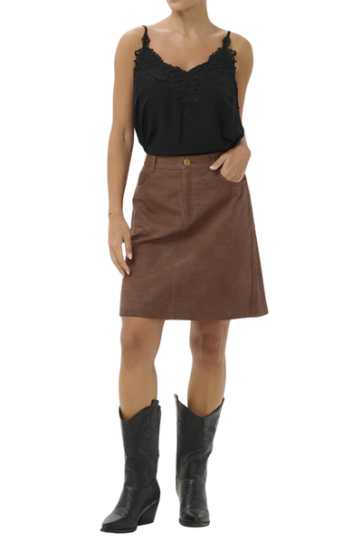 Lond Suede Skirt
