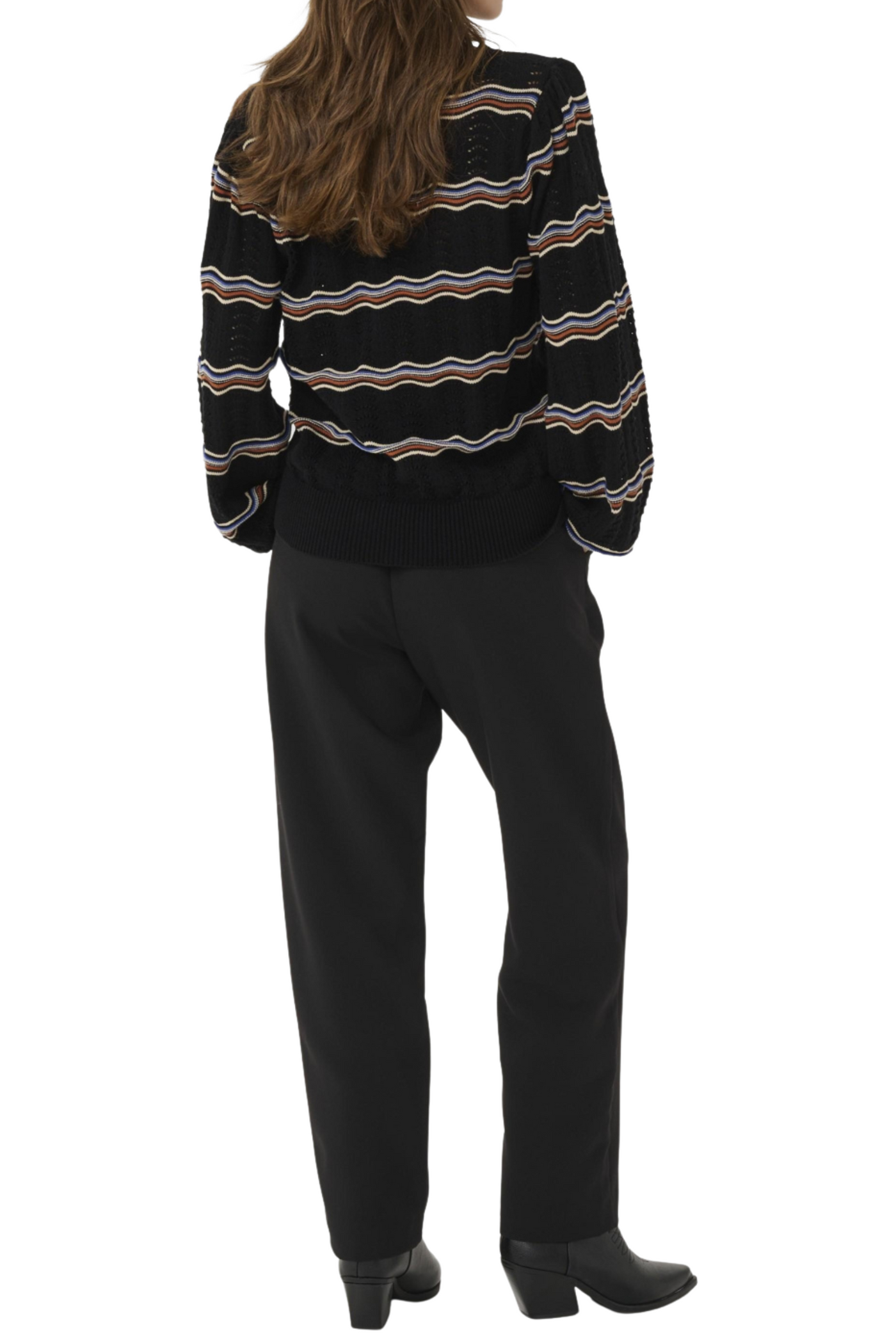 Wavy Knit Pullover