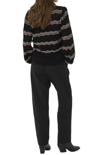 Wavy Knit Pullover