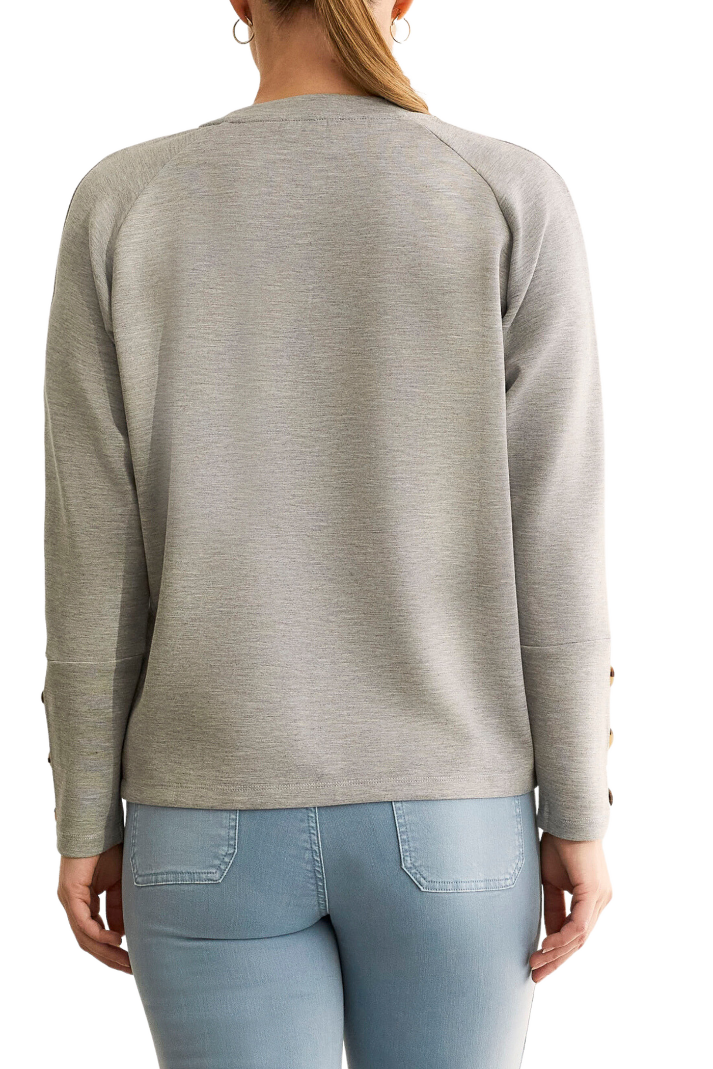 Crew Neck Long Sleeve with Sleeve Buttons