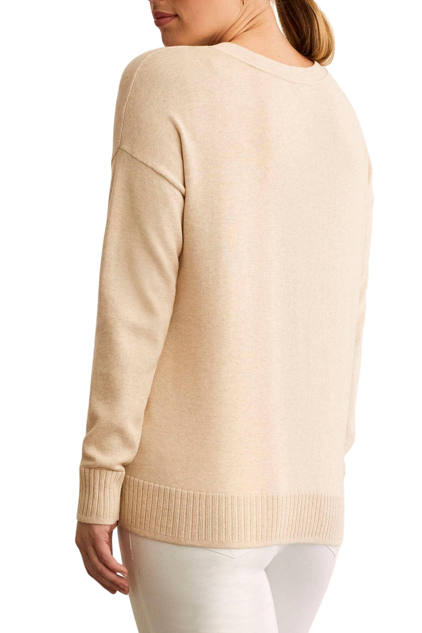 Longsleeve V-Neck Sweater w/Zipper