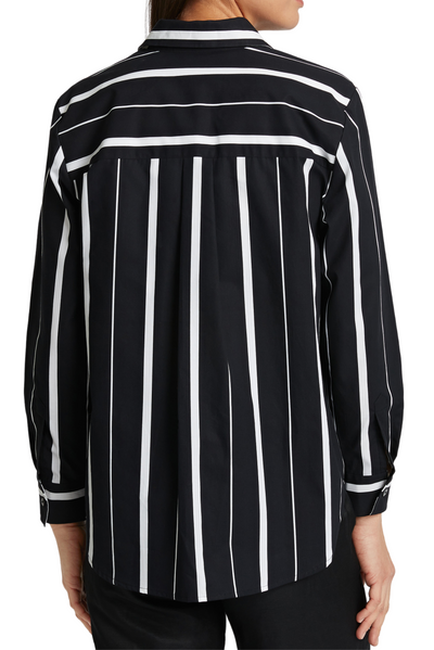 Boyfriend Black & White Stripe Shirt
