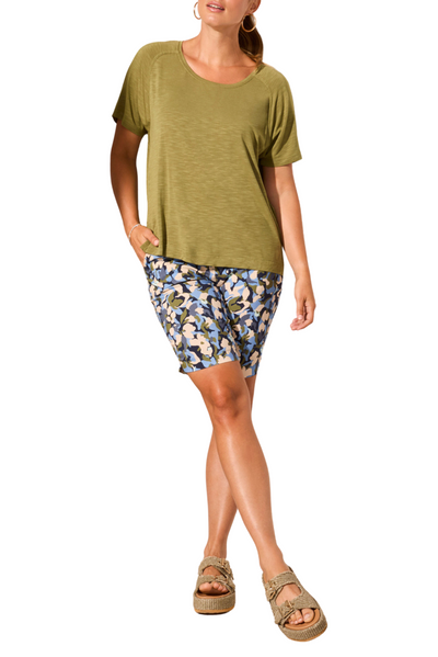 Flowy Jersey Crew Top
