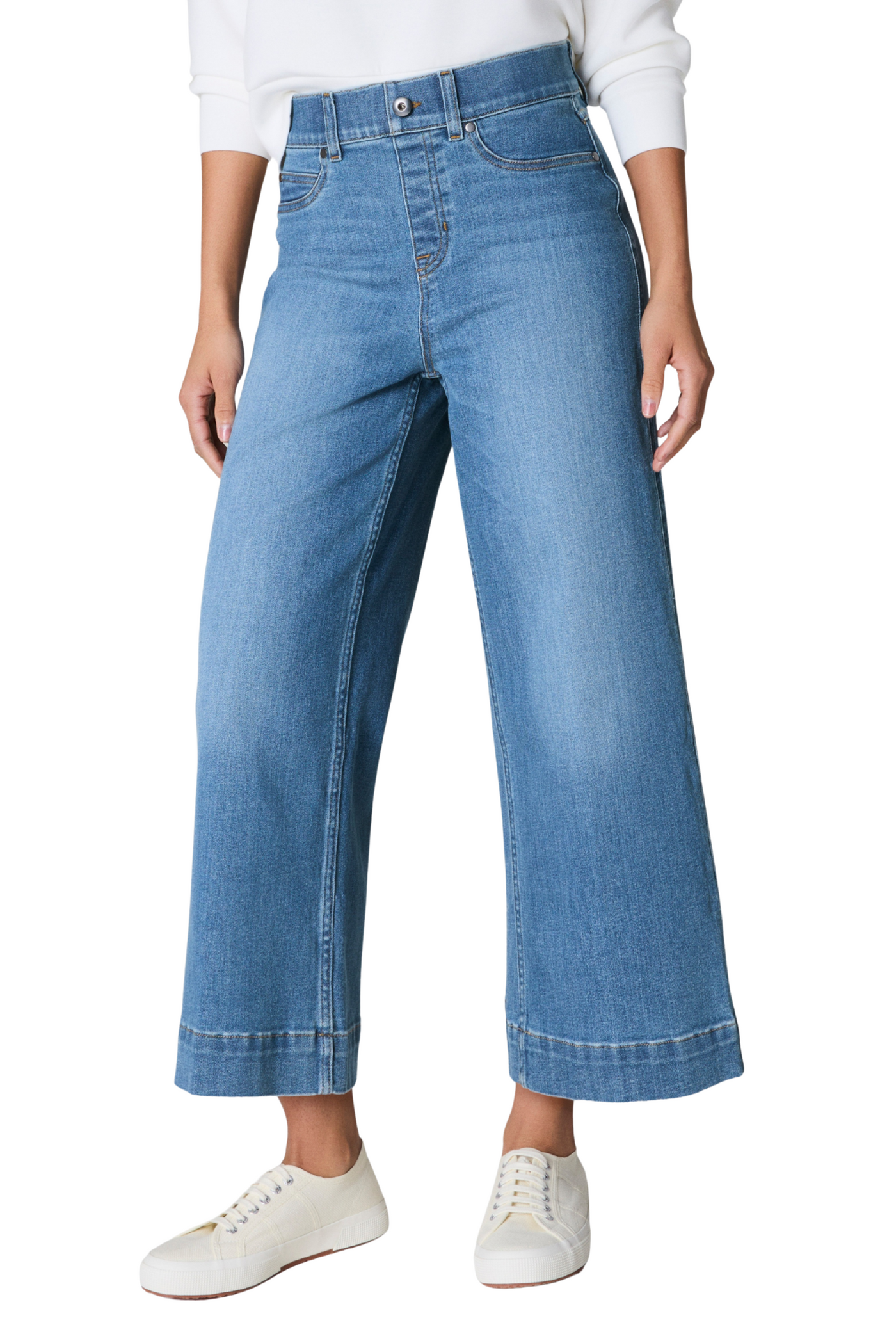 Spanxshape™ Cropped Wide Leg Jeans