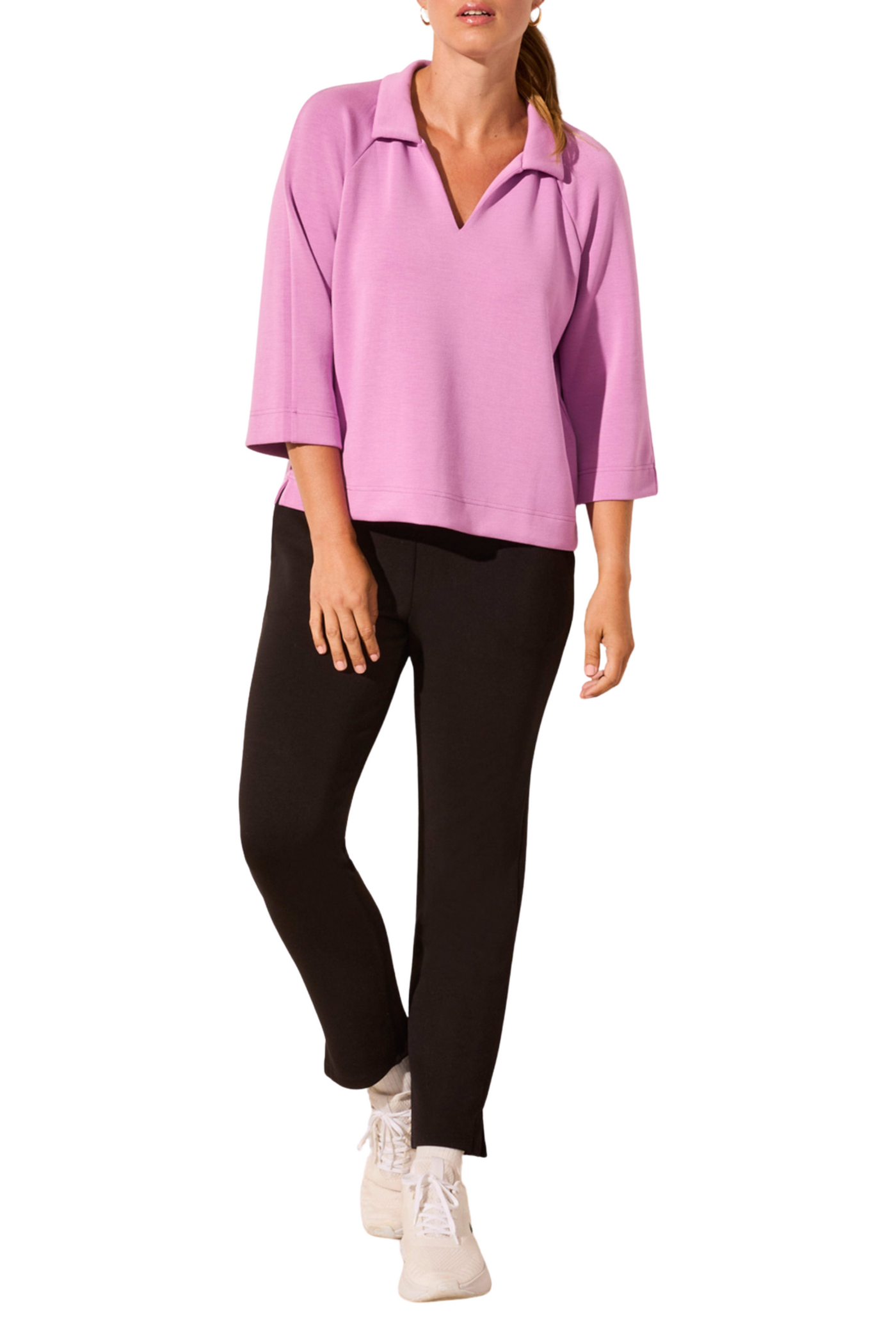 Techno Lux Collared Top