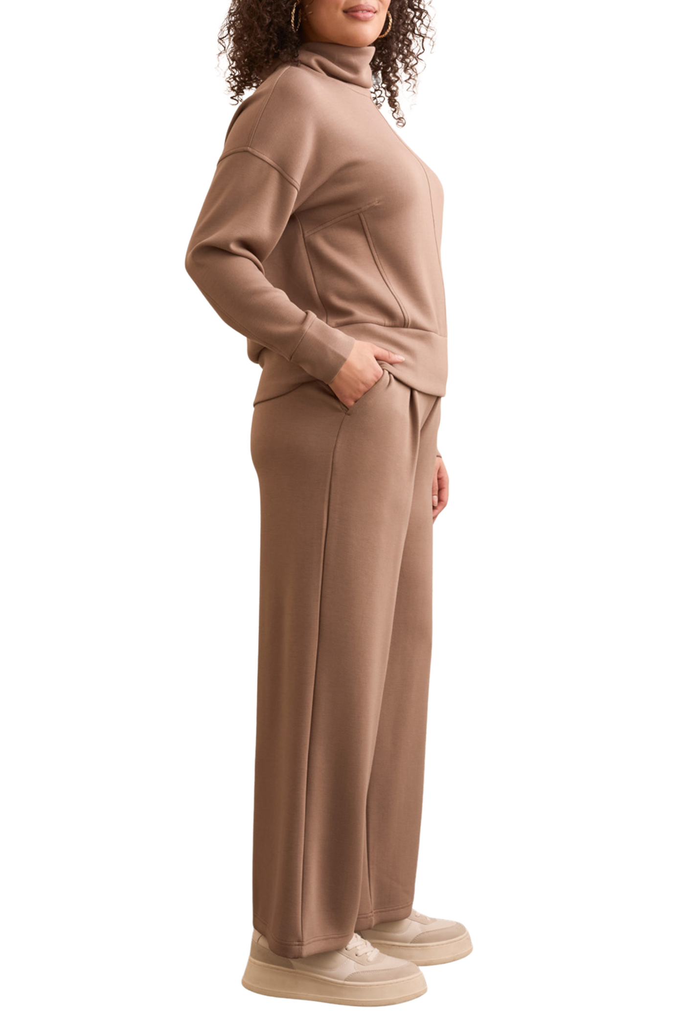Long Sleeve Funnel Neck Top