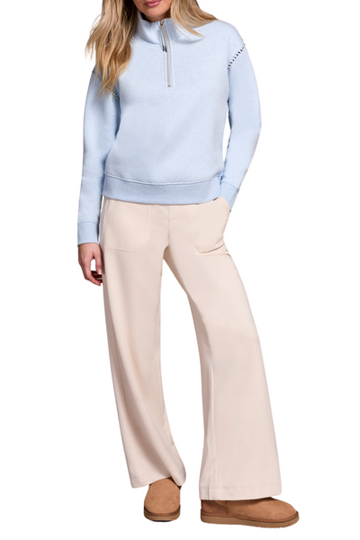 Long Sleeve Zip Funnel Neck Top