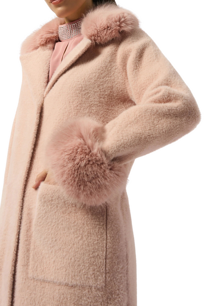 Faux Fur Sweater Coat