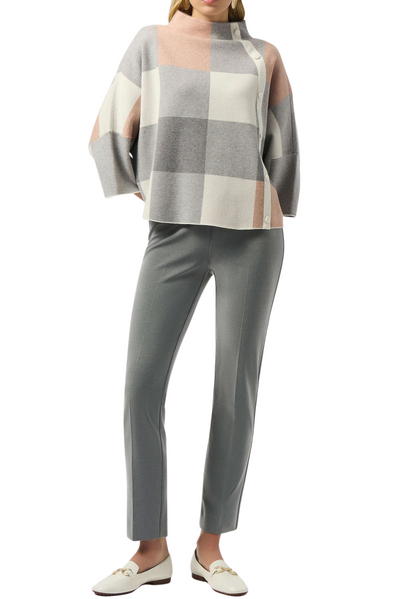 Plaid Jacquard Sweater Knit Top