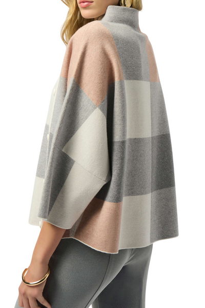 Plaid Jacquard Sweater Knit Top