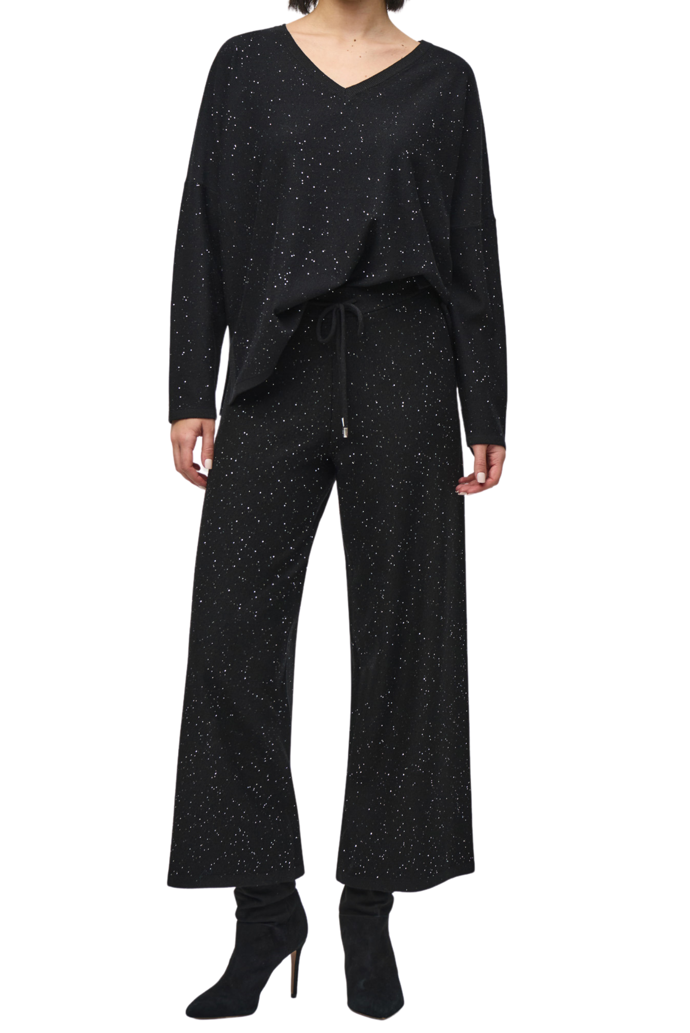 Sequined Sweater Knit Boxy Top