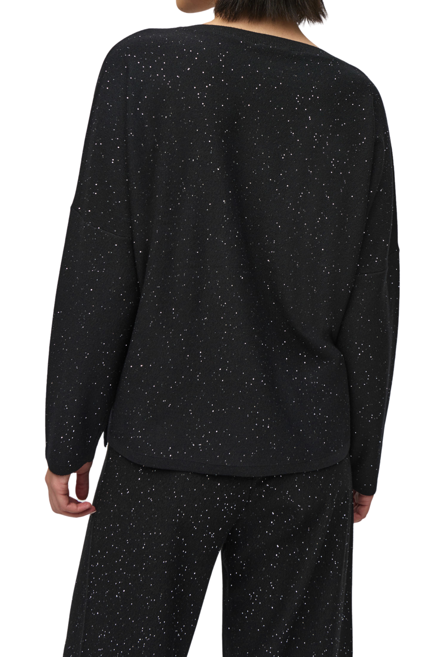 Sequined Sweater Knit Boxy Top