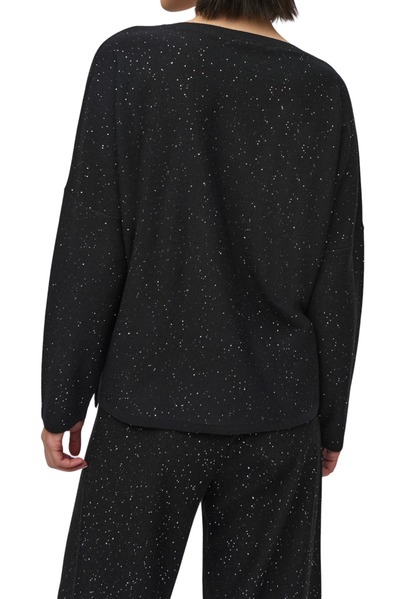 Sequined Sweater Knit Boxy Top