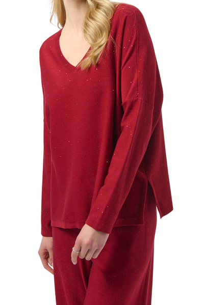 Sequined Sweater Knit Boxy Top