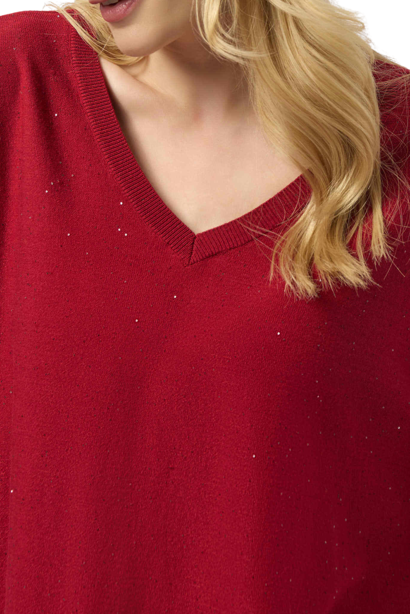 Sequined Sweater Knit Boxy Top