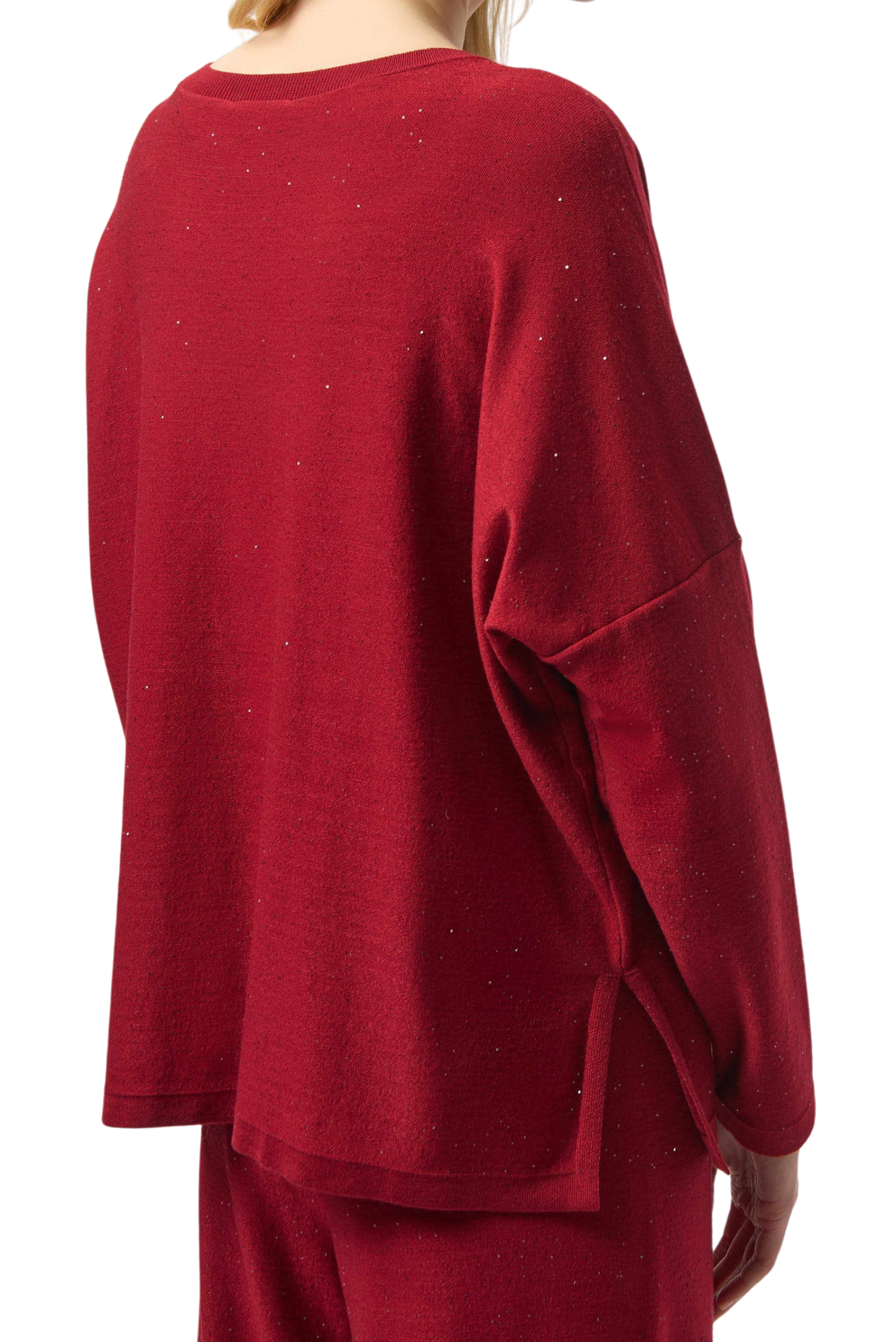 Sequined Sweater Knit Boxy Top