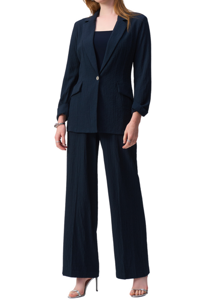 Seersucker Straight Blazer