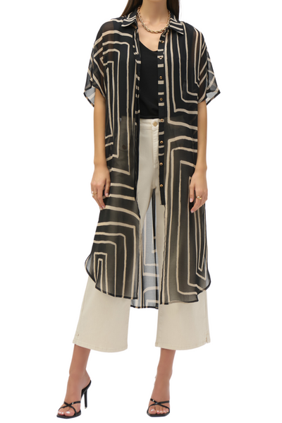 Chiffon Geometric Print Blouse