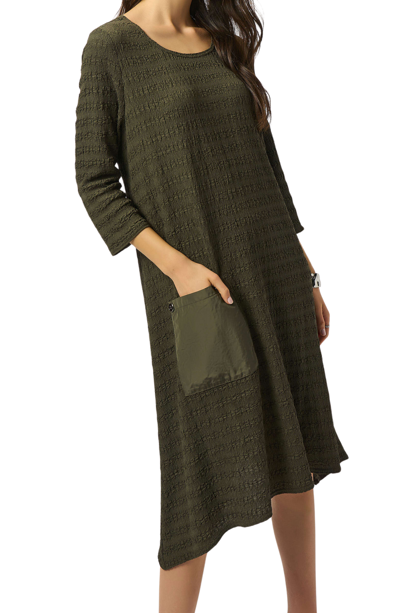Textured Knit A-Line Dress
