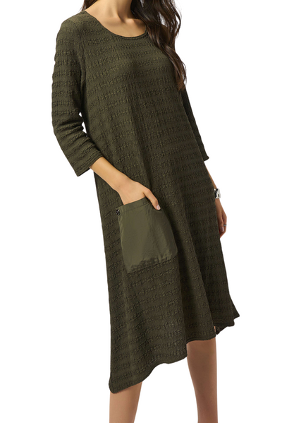 Textured Knit A-Line Dress