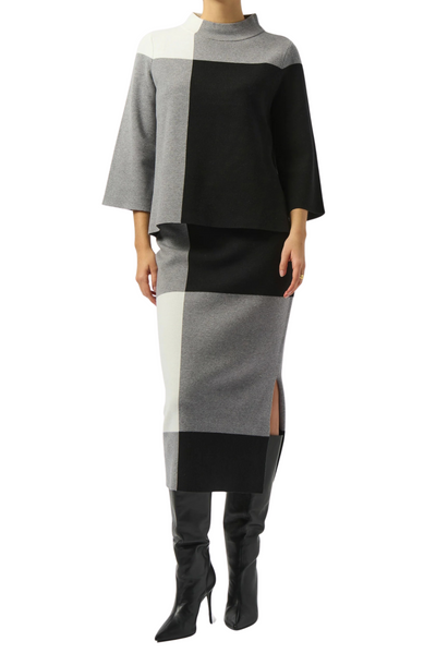 Jacquard Sweater Colour Block Pullover