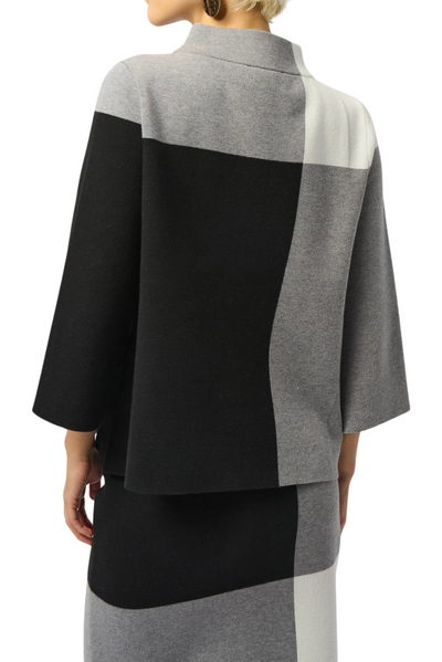 Jacquard Sweater Colour Block Pullover