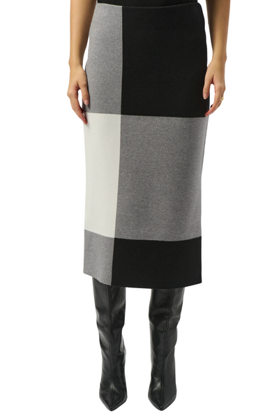 Jacquard Sweater Colour Block Skirt