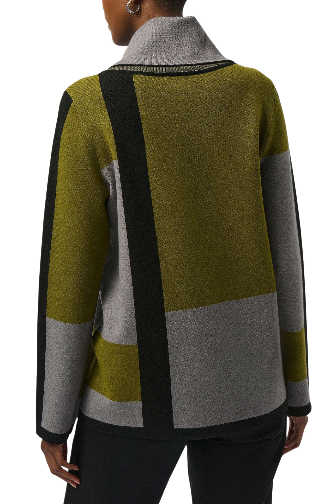 Jacquard Sweater Colour Block Pullover