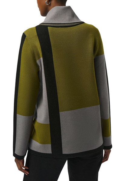 Jacquard Sweater Colour Block Pullover