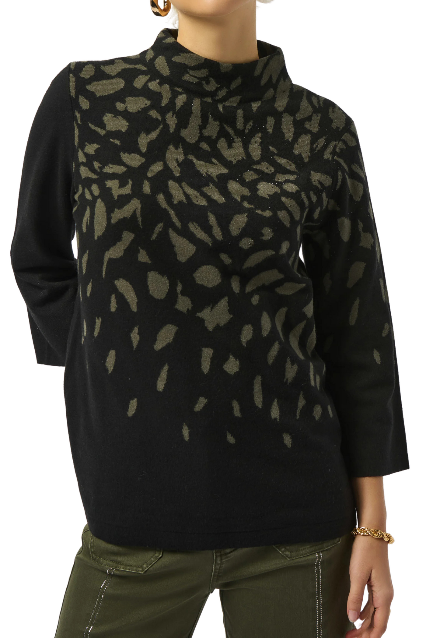 Jacquard Animal Print Sweater