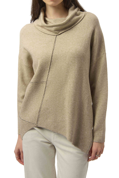 Sweater Knit Asymmetrical Pullover