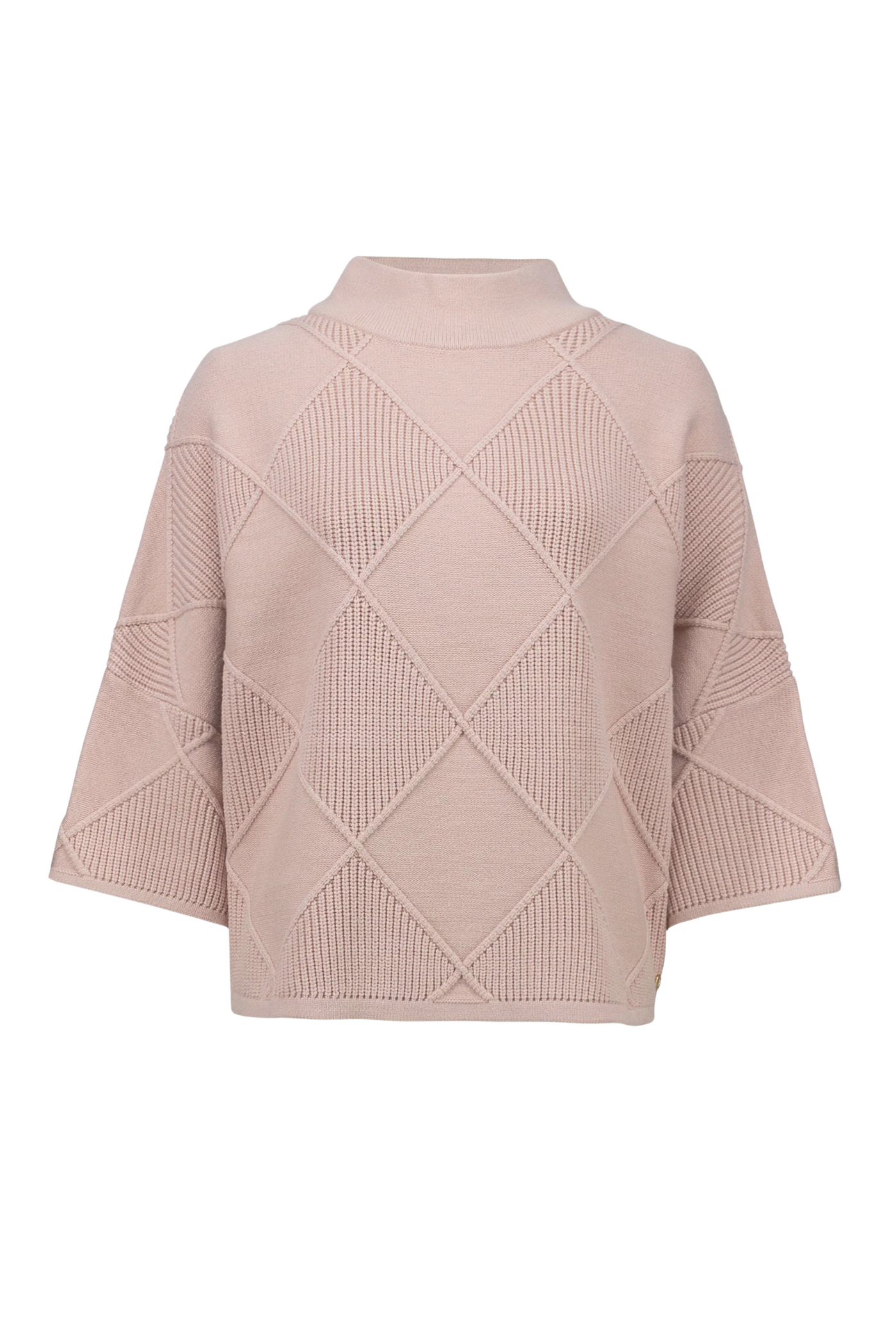Textured Sweater Knit Mock Neck Pullover