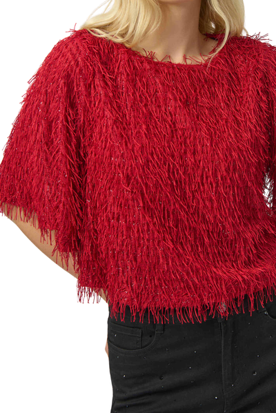 Novelty Fringe Boxy Top