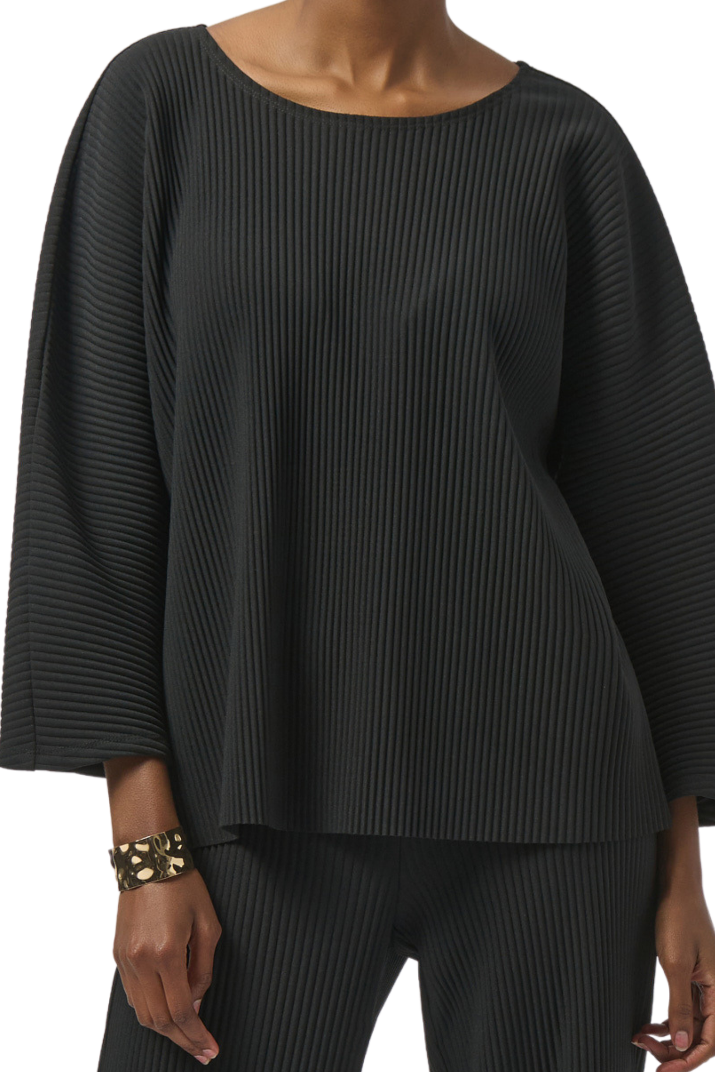 Pleated Scuba Crepe Boxy Top