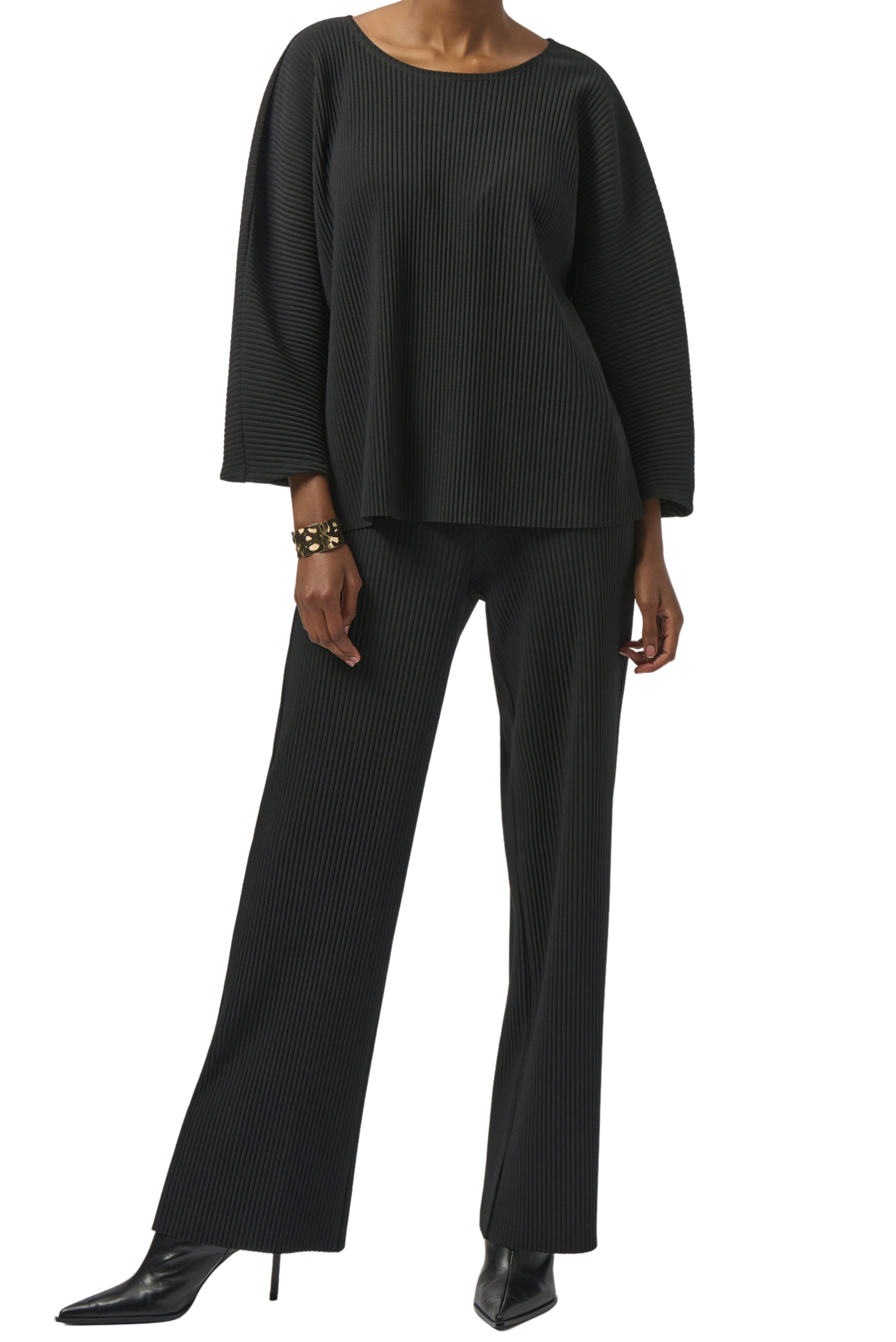 Pleated Scuba Crepe Boxy Top