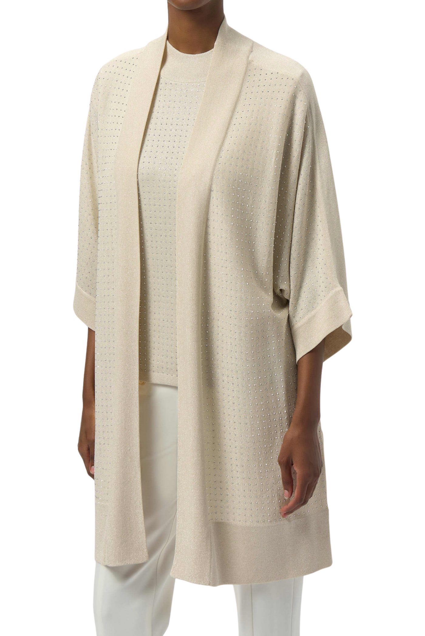 Sweater Knit Metallic Cover-Up