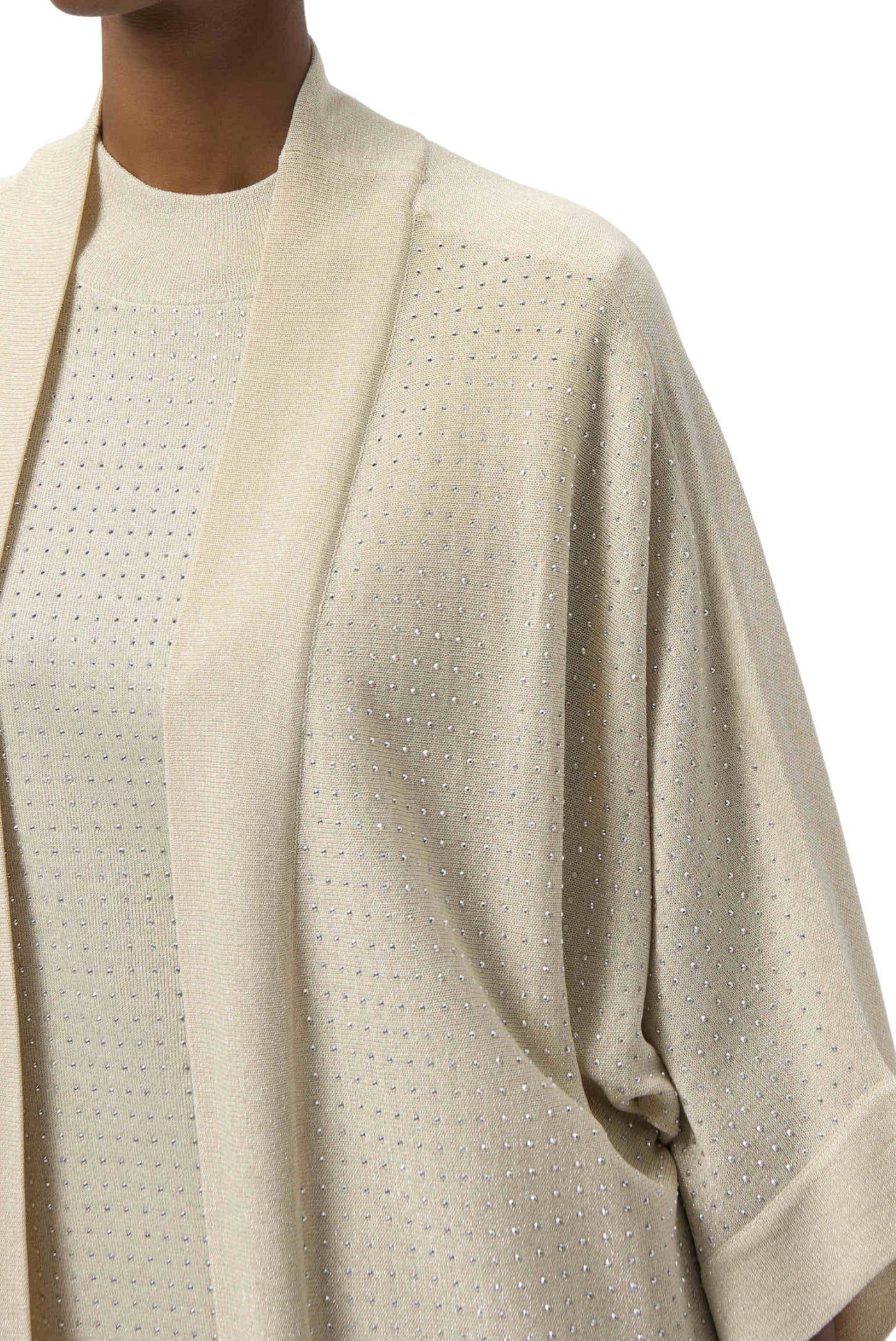 Sweater Knit Metallic Cover-Up