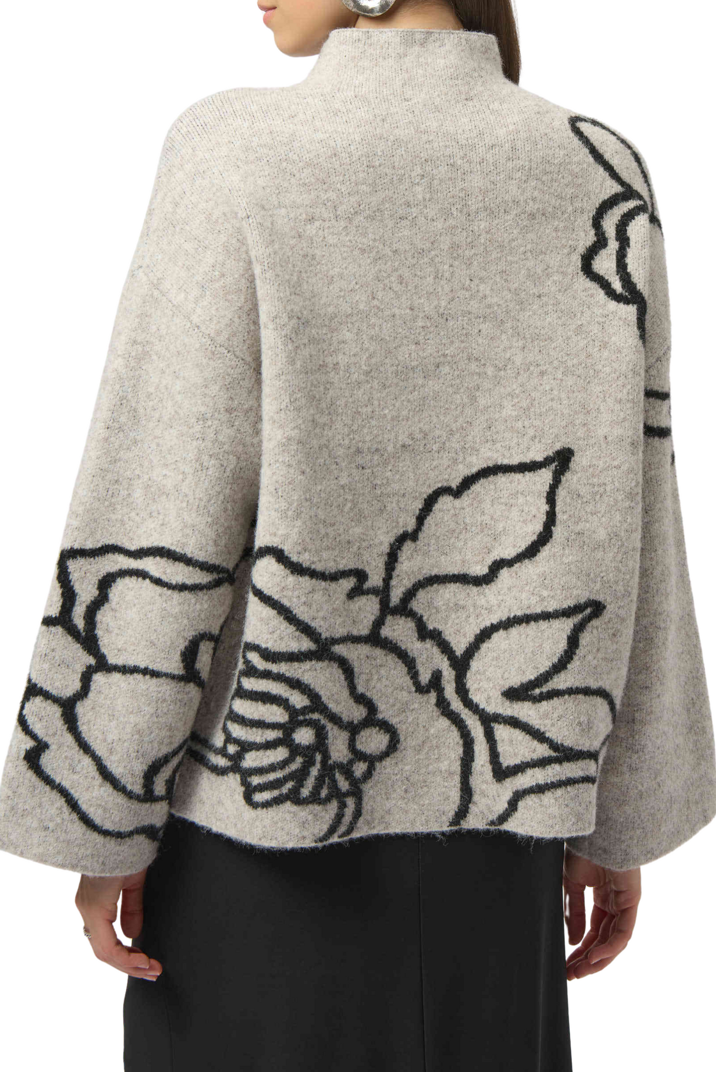 Sweater Knit Floral Print Pullover