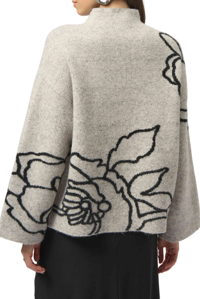 Sweater Knit Floral Print Pullover