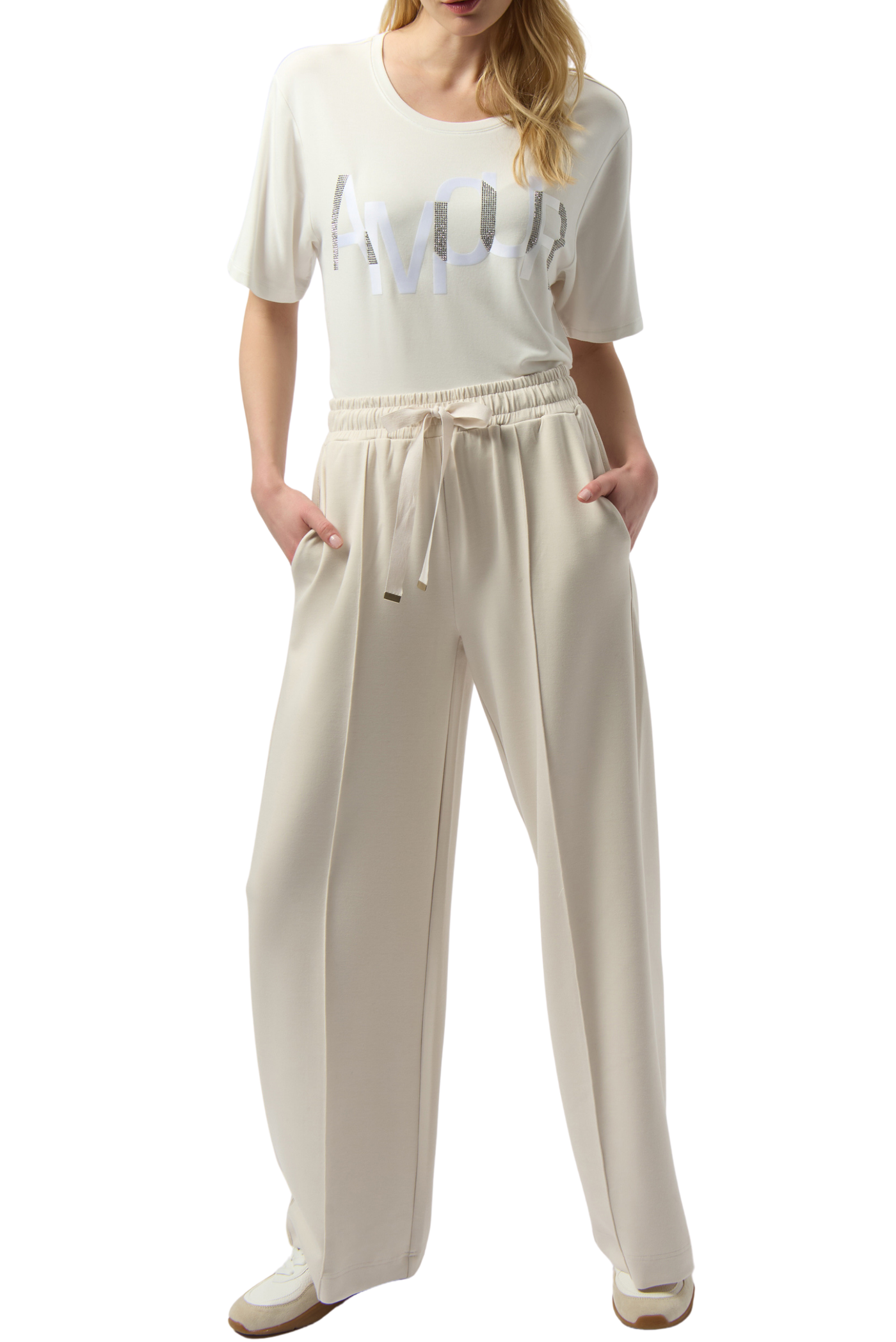 Amour Knit T-Shirt with Rhinestone Detail