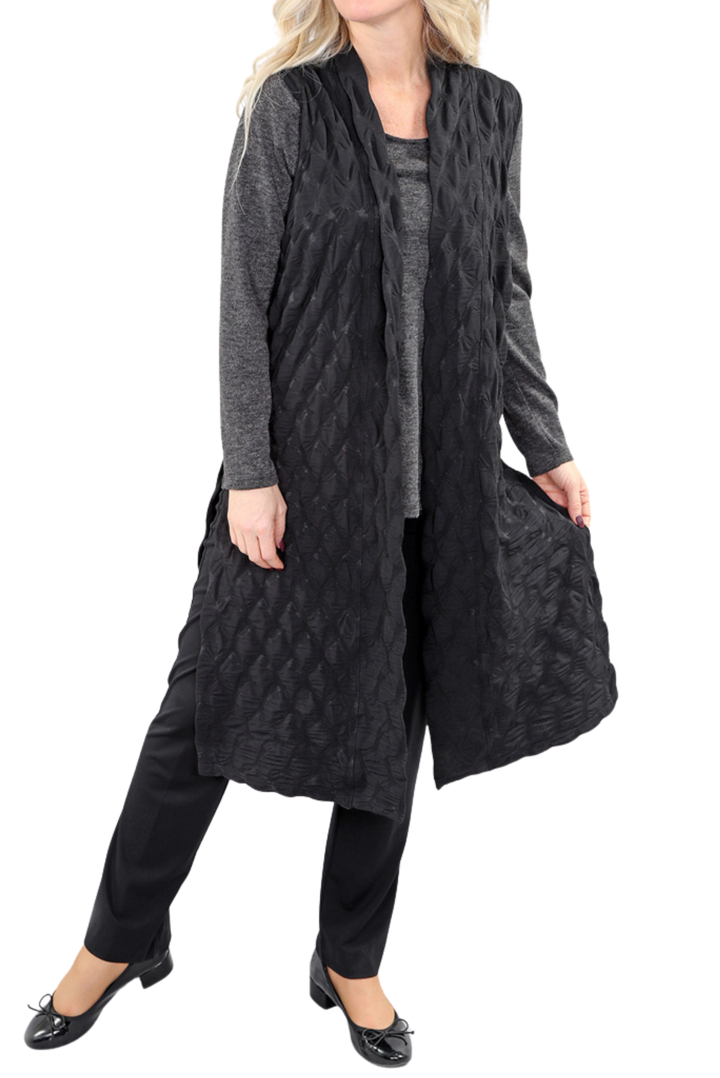 Sleeveless Long Vest