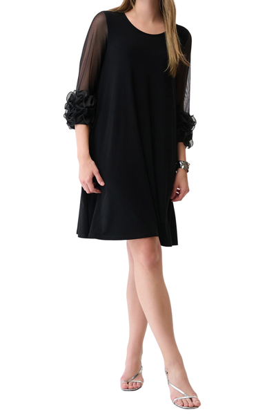 A-Line Dress With Ruffled Trim