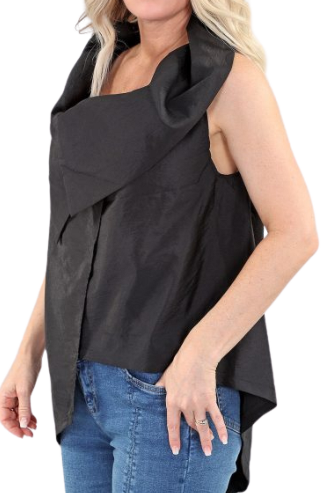 Sleeveless Cowl Neck Top