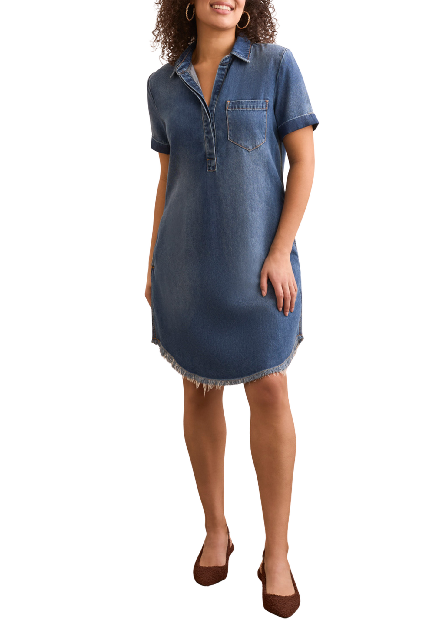 Pop Over Shirt Dress