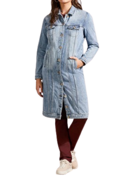 Long Denim Duster Jacket