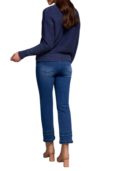 Cotton Yarn Button-Front Cardigan