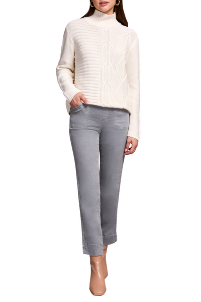 Vintage Washed Mocked Neck Sweater