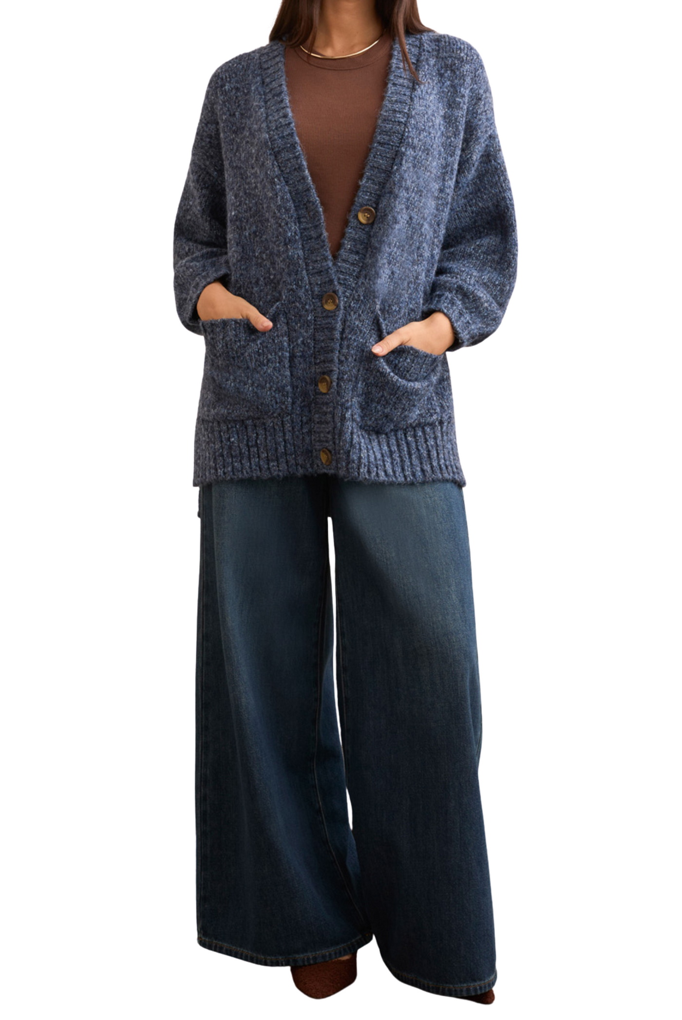 Oversize Puff Sleeve Cardigan